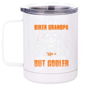 Biker Grandpa Legend Motorcycle Like Normal Father's Day Gift 12 oz Stainless Steel Tumbler Cup