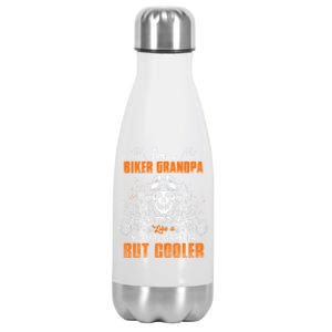 Biker Grandpa Legend Motorcycle Like Normal Father's Day Gift Stainless Steel Insulated Water Bottle