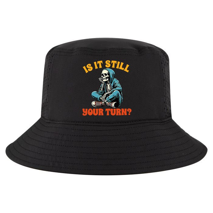 Board Game Lover Skeleton Game Night Is It Still Your Turn Cool Comfort Performance Bucket Hat