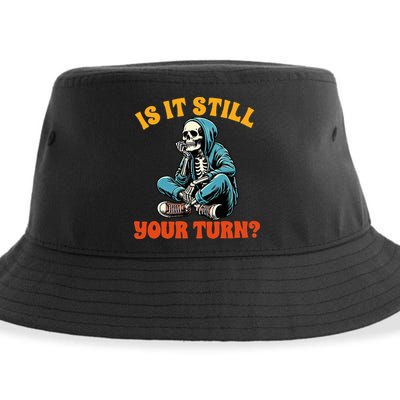 Board Game Lover Skeleton Game Night Is It Still Your Turn Sustainable Bucket Hat