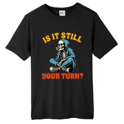 Board Game Lover Skeleton Game Night Is It Still Your Turn Tall Fusion ChromaSoft Performance T-Shirt