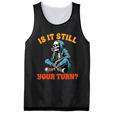 Board Game Lover Skeleton Game Night Is It Still Your Turn Mesh Reversible Basketball Jersey Tank