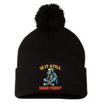 Board Game Lover Skeleton Game Night Is It Still Your Turn Pom Pom 12in Knit Beanie