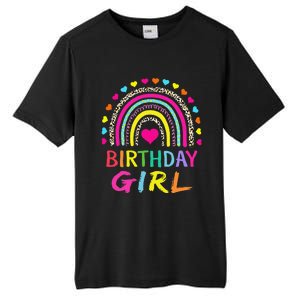 Birthday Girl Leopard Rainbow Birthday Party Family Tall Fusion ChromaSoft Performance T-Shirt