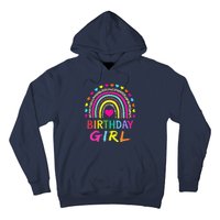 Birthday Girl Leopard Rainbow Birthday Party Family Hoodie