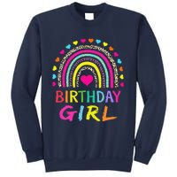 Birthday Girl Leopard Rainbow Birthday Party Family Sweatshirt