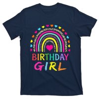 Birthday Girl Leopard Rainbow Birthday Party Family T-Shirt