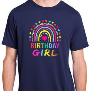 Birthday Girl Leopard Rainbow Birthday Party Family Adult ChromaSoft Performance T-Shirt