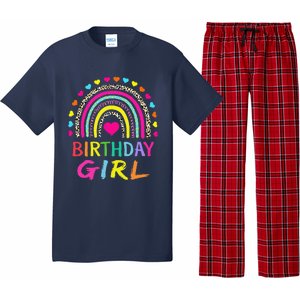 Birthday Girl Leopard Rainbow Birthday Party Family Pajama Set