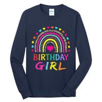 Birthday Girl Leopard Rainbow Birthday Party Family Tall Long Sleeve T-Shirt