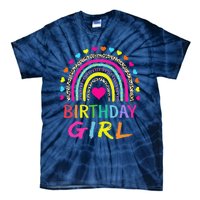 Birthday Girl Leopard Rainbow Birthday Party Family Tie-Dye T-Shirt