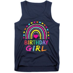 Birthday Girl Leopard Rainbow Birthday Party Family Tank Top