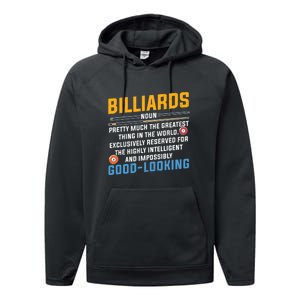 Billiards Good Looking Billiards Dad Gift For Father’s Day Performance Fleece Hoodie