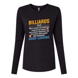 Billiards Good Looking Billiards Dad Gift For Father’s Day Womens Cotton Relaxed Long Sleeve T-Shirt