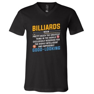 Billiards Good Looking Billiards Dad Gift For Father’s Day V-Neck T-Shirt