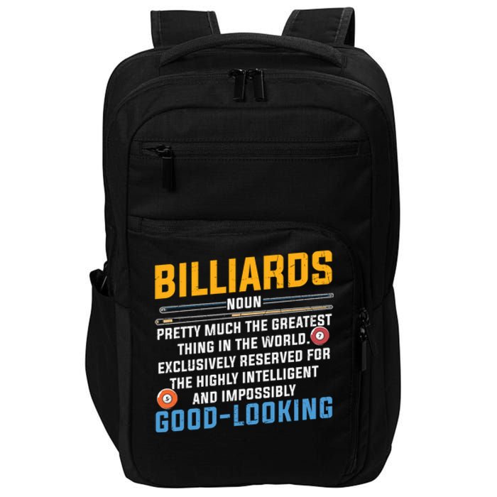 Billiards Good Looking Billiards Dad Gift For Father’s Day Impact Tech Backpack