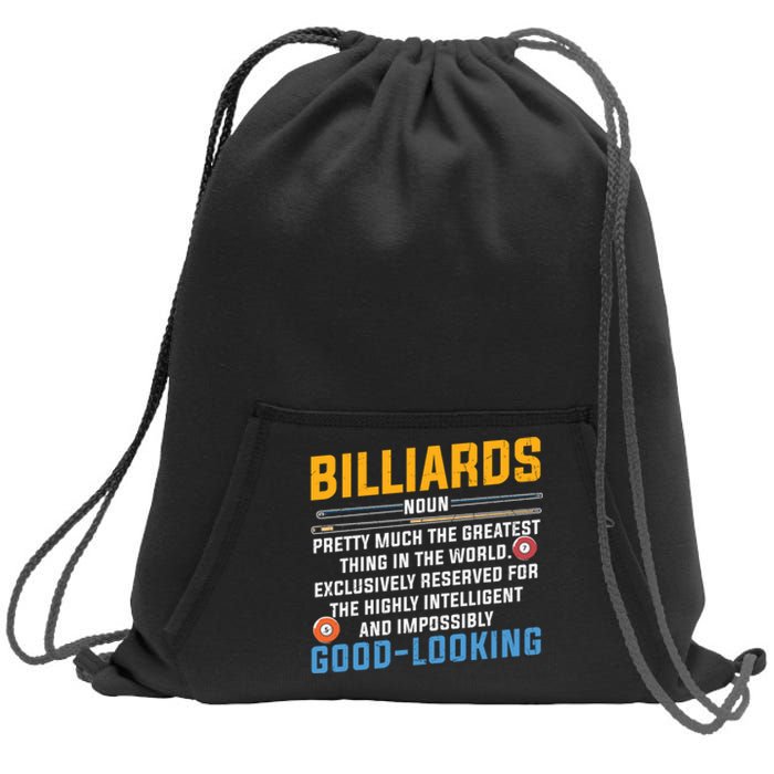 Billiards Good Looking Billiards Dad Gift For Father’s Day Sweatshirt Cinch Pack Bag