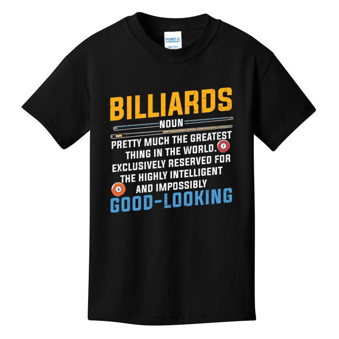 Billiards Good Looking Billiards Dad Gift For Father’s Day Kids T-Shirt