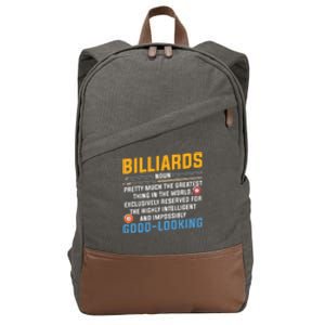 Billiards Good Looking Billiards Dad Gift For Father’s Day Cotton Canvas Backpack