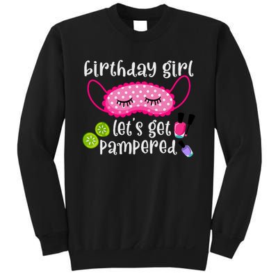 Birthday Girl Lets Get Pampered Girl Spa Day Nail Polish Sweatshirt