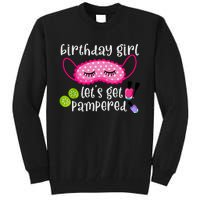 Birthday Girl Lets Get Pampered Girl Spa Day Nail Polish Tall Sweatshirt