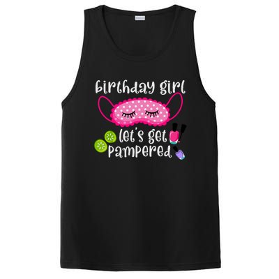 Birthday Girl Lets Get Pampered Girl Spa Day Nail Polish PosiCharge Competitor Tank