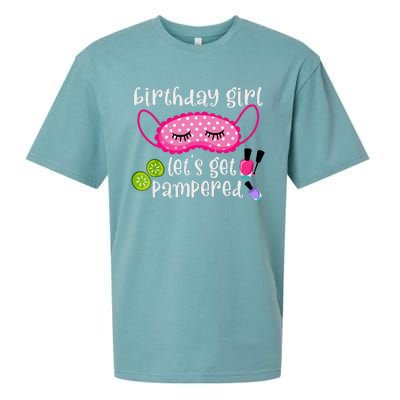 Birthday Girl Lets Get Pampered Girl Spa Day Nail Polish Sueded Cloud Jersey T-Shirt