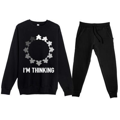 Board Games Lucky Game Night Tabletop Boardgamers Meeple Premium Crewneck Sweatsuit Set