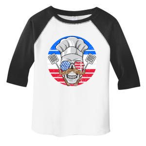 Bbq Grilling Lover Barbecue Patriotic American Flag Meaningful Gift Toddler Fine Jersey T-Shirt