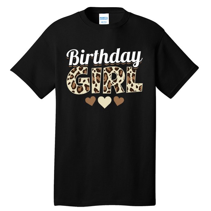 Birthday Girl Leopard vintage Tall T-Shirt