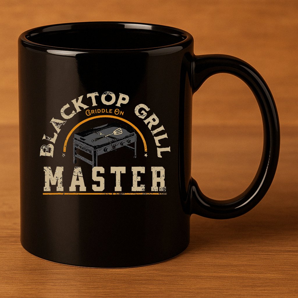 Blacktop Grill Master Griddle Bbq Stone Chef 11oz C Handle Ceramic Mug