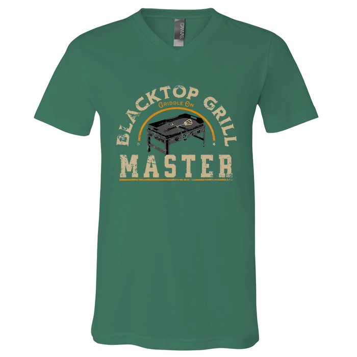 Blacktop Grill Master Griddle Bbq Stone Chef V-Neck T-Shirt