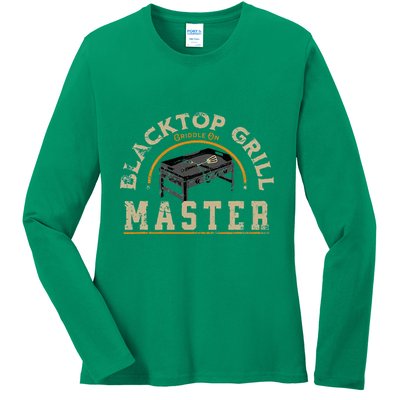Blacktop Grill Master Griddle Bbq Stone Chef Ladies Long Sleeve Shirt
