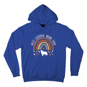 Best Golden Mom Ever Rainbow Funny Gift Golden Retriever Mama Gift Hoodie