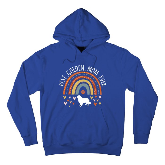 Best Golden Mom Ever Rainbow Funny Gift Golden Retriever Mama Gift Hoodie