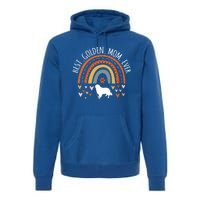 Best Golden Mom Ever Rainbow Funny Gift Golden Retriever Mama Gift Premium Hoodie