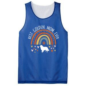 Best Golden Mom Ever Rainbow Funny Gift Golden Retriever Mama Gift Mesh Reversible Basketball Jersey Tank