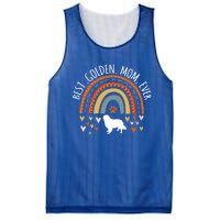 Best Golden Mom Ever Rainbow Funny Gift Golden Retriever Mama Gift Mesh Reversible Basketball Jersey Tank