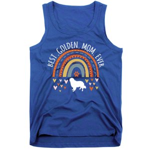 Best Golden Mom Ever Rainbow Funny Gift Golden Retriever Mama Gift Tank Top