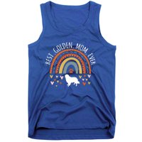 Best Golden Mom Ever Rainbow Funny Gift Golden Retriever Mama Gift Tank Top