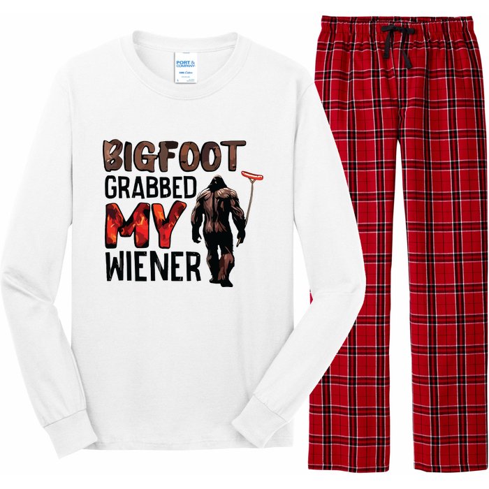 Bigfoot Grabbed My Wiener Long Sleeve Pajama Set