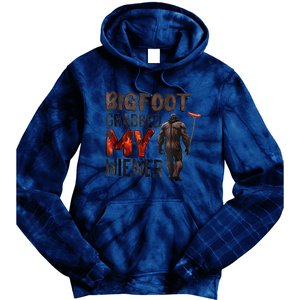 Bigfoot Grabbed My Wiener Tie Dye Hoodie