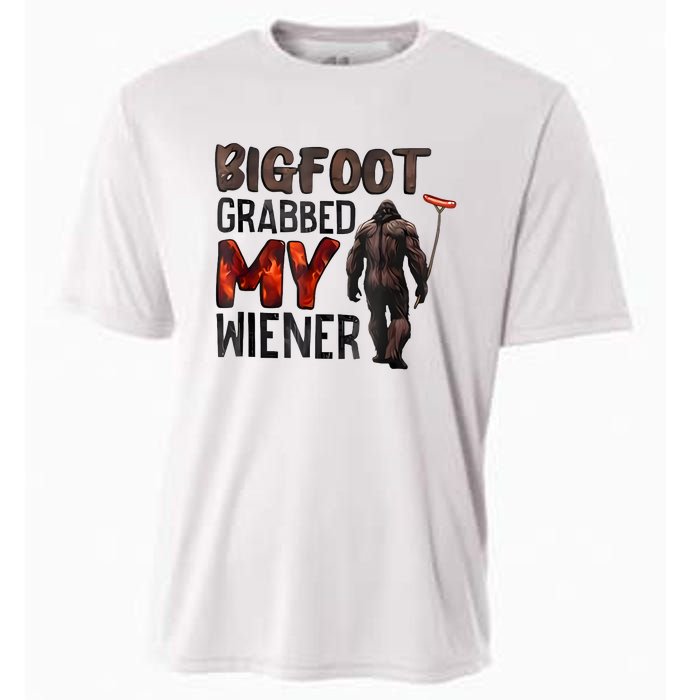 Bigfoot Grabbed My Wiener Cooling Performance Crew T-Shirt