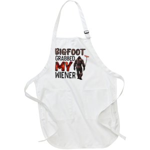 Bigfoot Grabbed My Wiener Full-Length Apron With Pockets