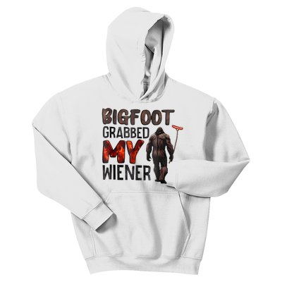 Bigfoot Grabbed My Wiener Kids Hoodie