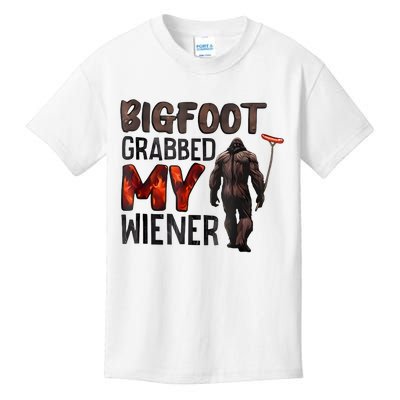 Bigfoot Grabbed My Wiener Kids T-Shirt