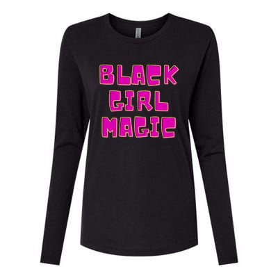 Black Girl Magic Retro Womens Cotton Relaxed Long Sleeve T-Shirt