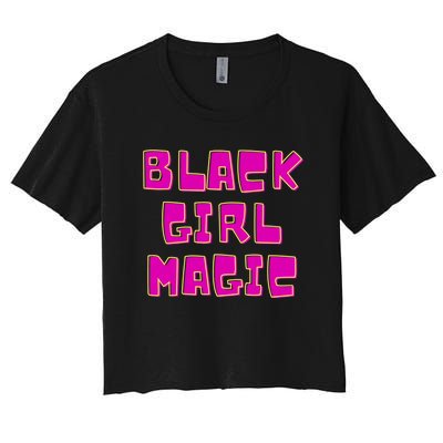 Black Girl Magic Retro Women's Crop Top Tee