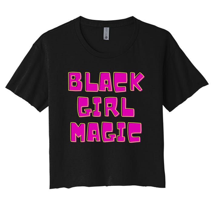 Black Girl Magic Retro Women's Crop Top Tee