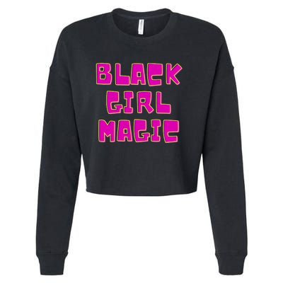 Black Girl Magic Retro Cropped Pullover Crew